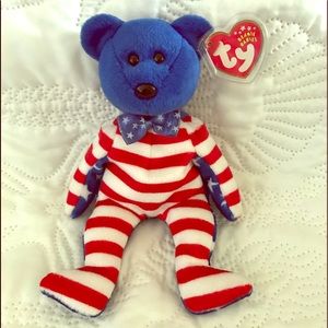 Authentic Ty “Liberty” Bear Beanie Baby.